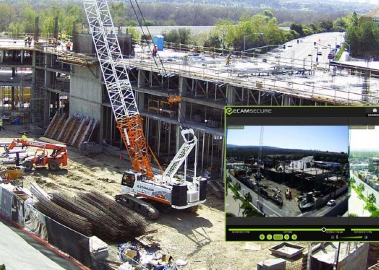 Timelapse camera monitoring construction site